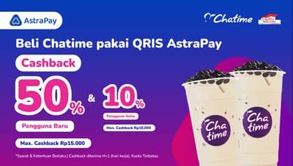 Promo Harga Cashback 50%  - Chatime