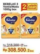 Promo Harga Bebelac 3 Susu Pertumbuhan Madu, Vanila 1000 gr - Indomaret