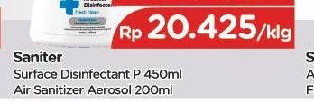 Promo Harga SANITER Air & Surface Sanitizer Aerosol 200 ml - TIP TOP