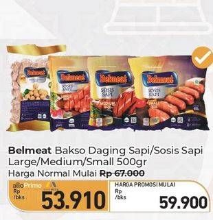 Promo Harga Belmeat Sosis Bratwurst/Belmeat Bakso Sapi Polos   - Carrefour