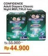 Promo Harga Confidence Adult Diapers Classic Night M8, XL6, L7 6 pcs - Indomaret