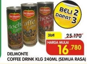 Promo Harga DEL MONTE Latte All Variants per 3 kaleng 240 ml - Superindo