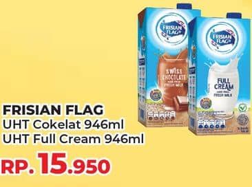Promo Harga Frisian Flag Susu UHT Purefarm Swiss Chocolate, Full Cream 946 ml - Yogya