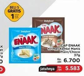 Promo Harga CAP ENAAK Susu Kental Manis Cokelat, Putih per 6 sachet 37 gr - LotteMart