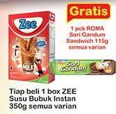 Promo Harga ZEE Susu Bubuk Swizz Chocolate 350 gr - Indomaret