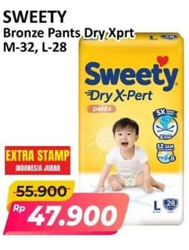 Promo Harga Sweety Bronze Pants Dry X-Pert M32, L28 28 pcs - Alfamart
