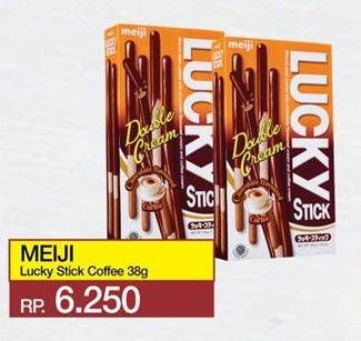 Promo Harga MEIJI Biskuit Lucky Stick Coffee 38 gr - Yogya