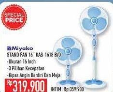 Promo Harga MIYAKO KAS-1618 Stand Fan Blue, Orange  - Hypermart