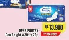 Promo Harga Hers Protex Comfort Night Wing 30cm 20 pcs - Alfamart
