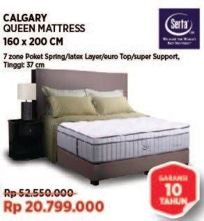 Promo Harga Serta Calgary Bed Set Queen 160x200cm  - COURTS
