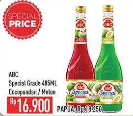 Promo Harga ABC Syrup Special Grade Melon, Coco Pandan 485 ml - Hypermart