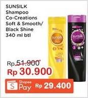 Promo Harga SUNSILK Shampoo Soft Smooth, Black Shine 340 ml - Indomaret