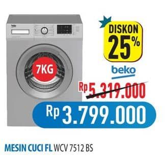 Promo Harga Beko FL-WCV7512 BS Mesin Cuci Front Load  - Hypermart