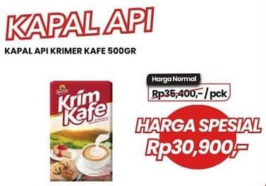 Promo Harga Kapal Api Krim Kafe 500 gr - Carrefour