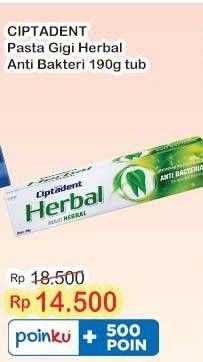 Promo Harga Ciptadent Pasta Gigi Maxi Herbal 190 gr - Indomaret