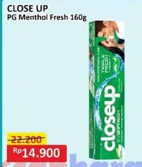 Promo Harga Close Up Pasta Gigi Everfresh Menthol Fresh 160 gr - Alfamart