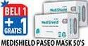 Promo Harga PASEO MediShield Surgical Face Mask 50 pcs - Hypermart