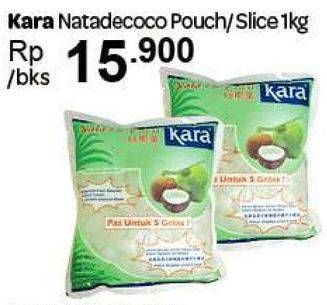Promo Harga KARA Nata De Coco Pouch, Slice 1 kg - Carrefour
