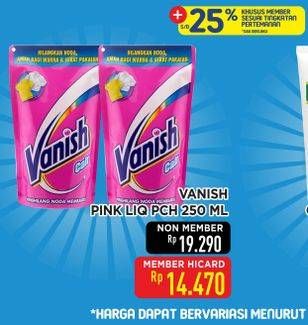 Promo Harga Vanish Penghilang Noda Cair Pink 250 ml - Hypermart