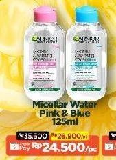 Promo Harga Garnier Micellar Water Kecuali Blue, Kecuali Pink 125 ml - Alfamart