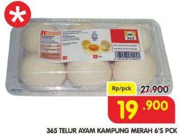 Promo Harga 365 Telur Ayam Kampung Merah 6 pcs - Superindo