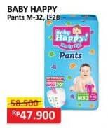 Promo Harga Baby Happy Body Fit Pants M32, L28 28 pcs - Alfamart