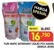 Promo Harga YURI MATIC Detergent Liquid All Variants 630 ml - Superindo