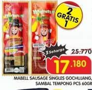 Promo Harga Mabell Sosis Single Gojuchang, Sambal Tempong 60 gr - Superindo