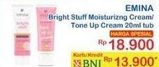 Promo Harga EMINA Bright Stuff Moisturizing Cream/ Tone Up Cream 20 mL  - Indomaret