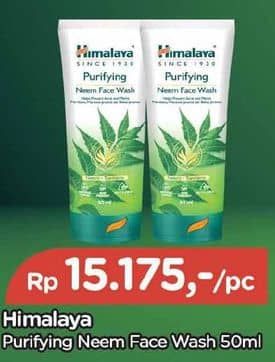 Promo Harga Himalaya Purifying Neem Face Wash 50 ml - TIP TOP