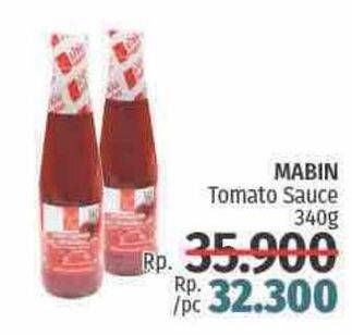 Promo Harga MABIN Sauce Tomato 340 gr - LotteMart