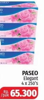 Promo Harga PASEO Facial Tissue Elegant per 4 pcs 250 pcs - Lotte Grosir