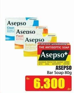 Promo Harga ASEPSO Antiseptic Bar Soap 80 gr - Hari Hari