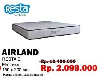 Promo Harga Airland Resta E Matrass 160 X 200 Cm  - Carrefour