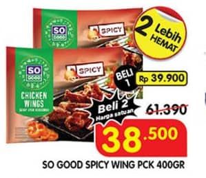 Promo Harga So Good Spicy Wing 400 gr - Superindo