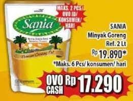 Promo Harga SANIA Minyak Goreng 2 ltr - Hypermart