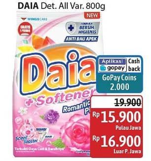 Promo Harga Daia Deterjen Bubuk All Variants 800 gr - Alfamidi