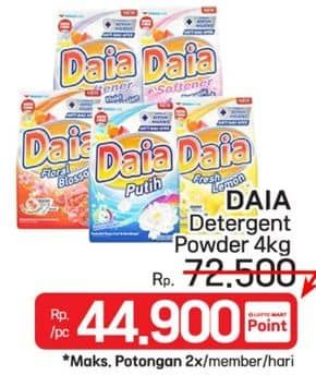 Promo Harga Daia Deterjen Bubuk 4000 gr - LotteMart