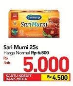 Promo Harga Sariwangi Teh Sari Murni 25 pcs - Carrefour