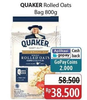 Promo Harga Quaker Rolled Oats 800 gr - Alfamidi