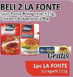 Promo Harga La Fonte Saus Pasta Bolognese, Chicken Flavour Bolognese 290 gr - Alfamidi