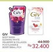 Promo Harga GIV Body Wash Mulberry Collagen, Passion Flowers Sweet Berry 900 ml - Indomaret