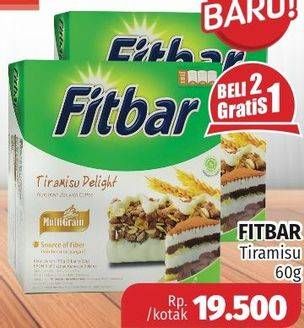 Promo Harga FITBAR Makanan Ringan Sehat Tiramisu 60 gr - Lotte Grosir