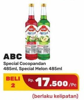 Promo Harga ABC Syrup Special Grade Coco Pandan, Melon 485 ml - Yogya