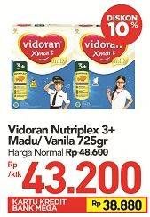 Promo Harga VIDORAN Xmart 3+ Madu, Vanilla 725 gr - Carrefour