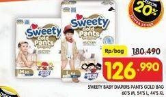 Promo Harga Sweety Gold Pants M60, XL44, L54 44 pcs - Superindo