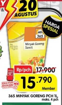 Promo Harga 365 Minyak Goreng 1000 ml - Superindo