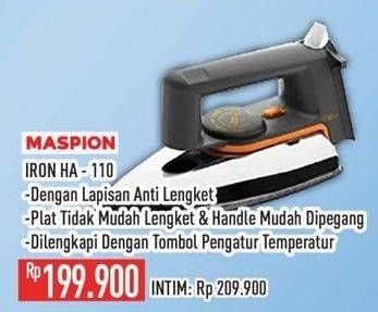 Promo Harga Maspion HA-110 Iron  - Hypermart