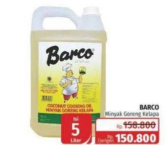 Promo Harga BARCO Minyak Goreng Kelapa 5000 ml - Lotte Grosir
