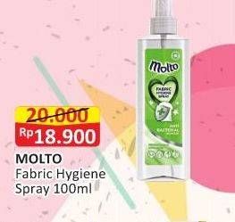 Promo Harga MOLTO Fabric Hygiene Spray Anti Bacterial 100 ml - Alfamart